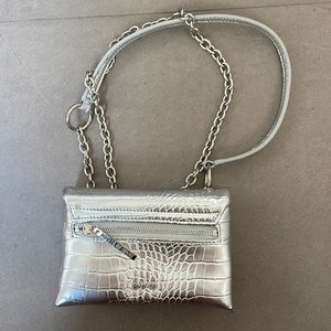 House of want Silver crocodile bag